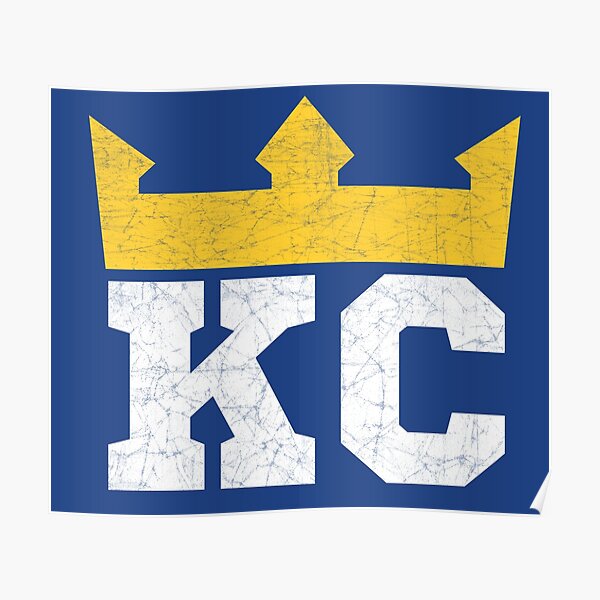 Kansas City Royal Blue KC Crown Town KC Baseball Fan Gear Kansas Citian KC Face mask Kansas City facemask Poster