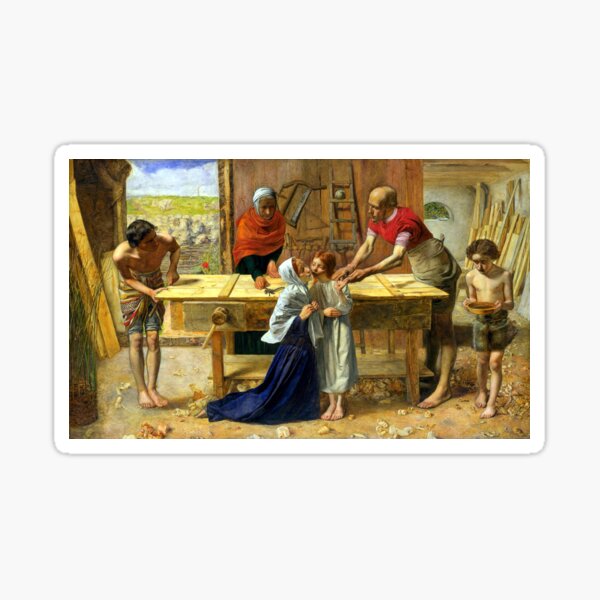 Item preview, Christ in the House of His Parents - The Carpenter's Shop - John Everett Millais designed and sold by forgottenbeauty.