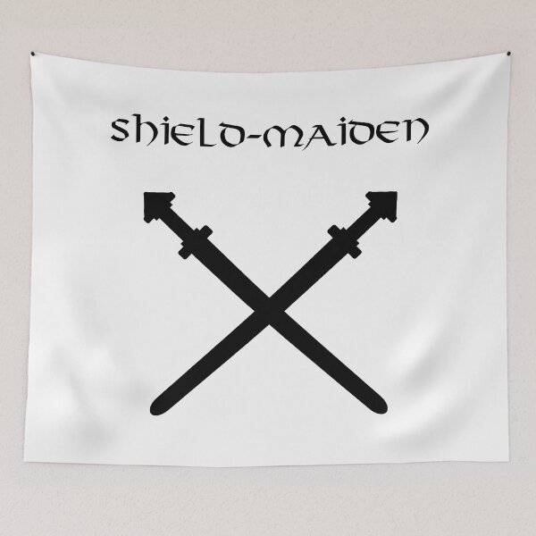 Item preview, Shield-Maiden Swords (Black Writing) designed and sold by DafyddEm.