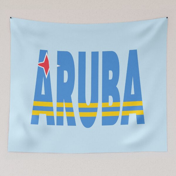 Item preview, Aruba - Flag overlay on ARUBA designed and sold by Jocelyn Sperduto Art.