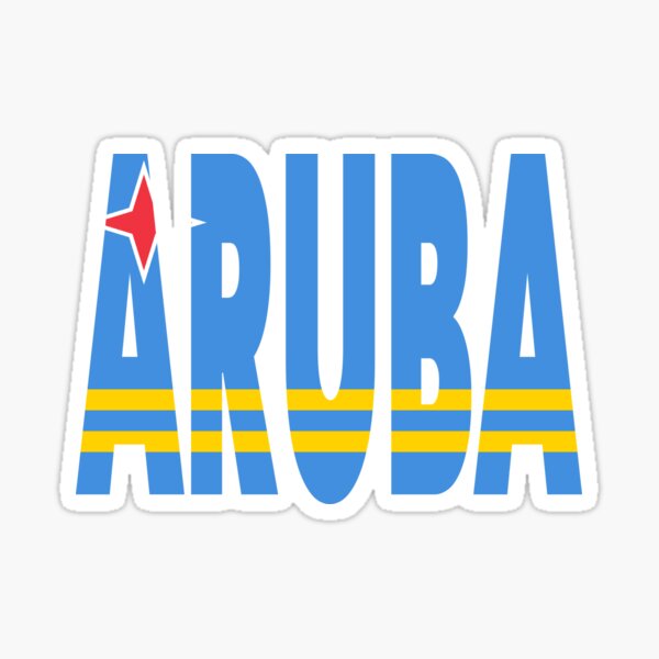 Item preview, Aruba - Flag overlay on ARUBA designed and sold by Jocelyn Sperduto Art.