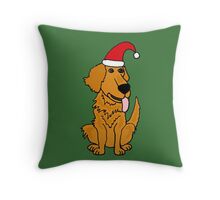 golden retriever pillow christmas