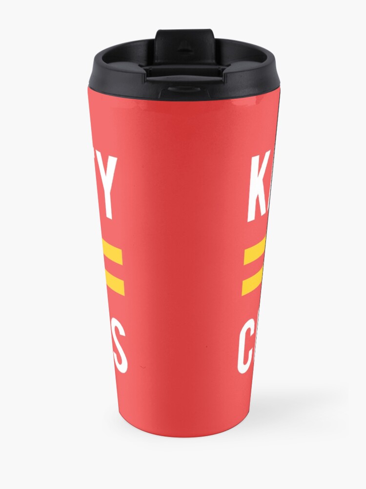 Alternate view of KC Face mask Kansas City facemask Kansas City Red KC 2020 World Champions Champs Kc Sports Fan Classics Travel Mug