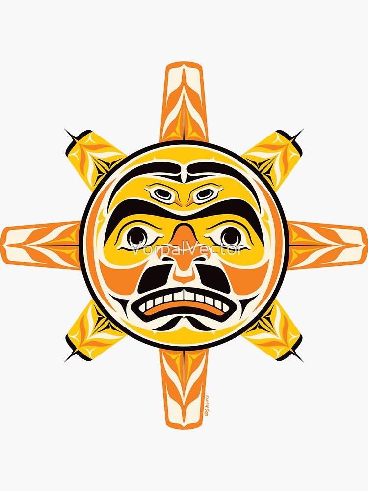 "Sun in A Native American Style from the Pacific Northwest." Sticker