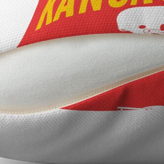 Alternate view of KC Face mask Kansas City facemask Kansas City Red KC 2020 World Champions Champs Kc Sports Fan Classics Floor Pillow
