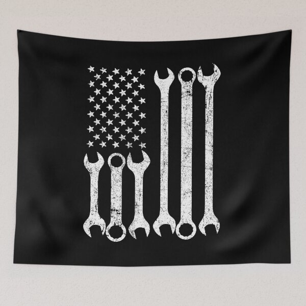 Item preview, USA Mechanic USA Flag designed and sold by thingsandthings.