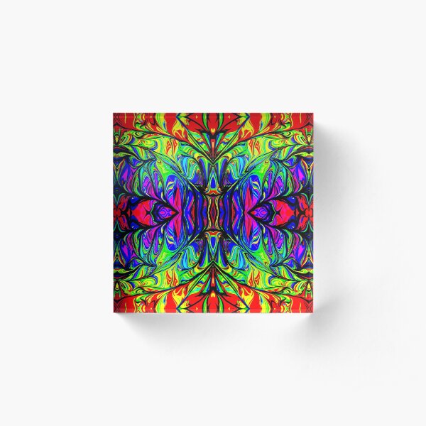 Heeryak: Colorful Rainbow Shade Acrylic Block