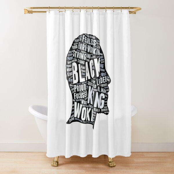 Beautiful African Themed African Men Black King Shower Curtain