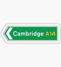 Cambridge, UK Road Sign Sticker