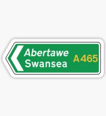 Swansea, UK Road Sign Sticker