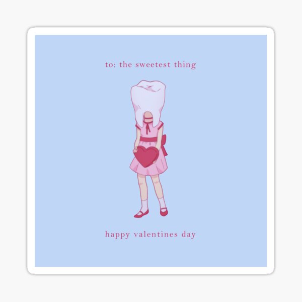 Valentines: Tooth Girl Sticker