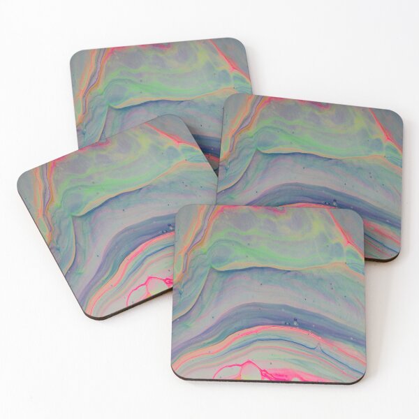 Marble Opal Coasters (Set of 4)
