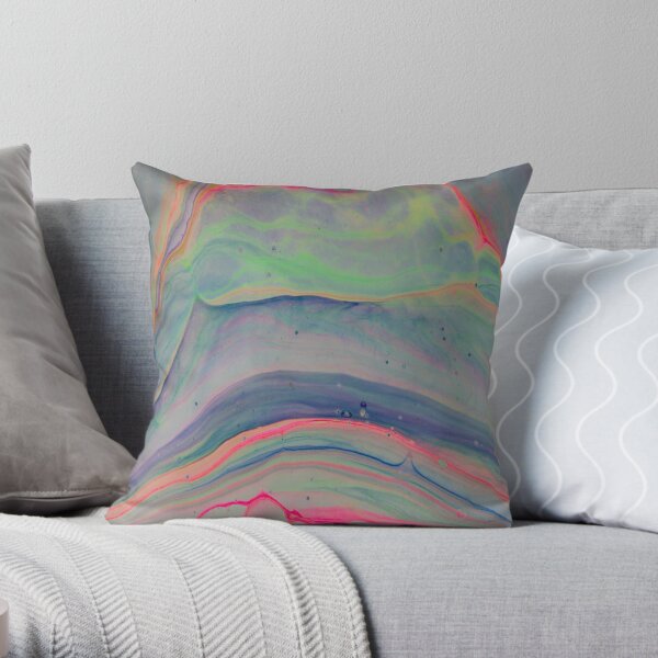 Marble Opal Throw Pillow