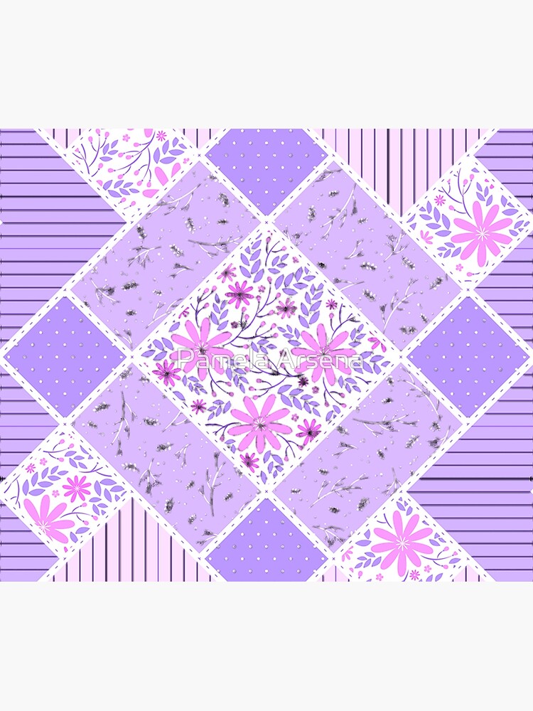 Distressed Lavender Patchwork Quilt by xpressio