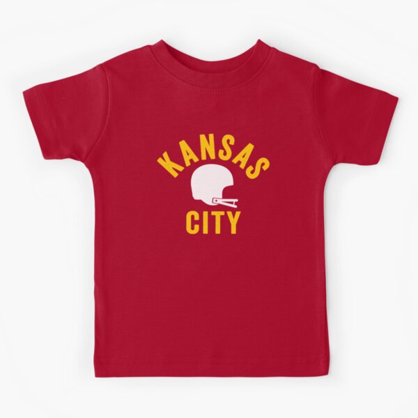 KC Face mask Kansas City facemask KC Football Helmet Kansas City Red Kingdom Kc 2020 Sports Fan Classic Champions Kids T-Shirt