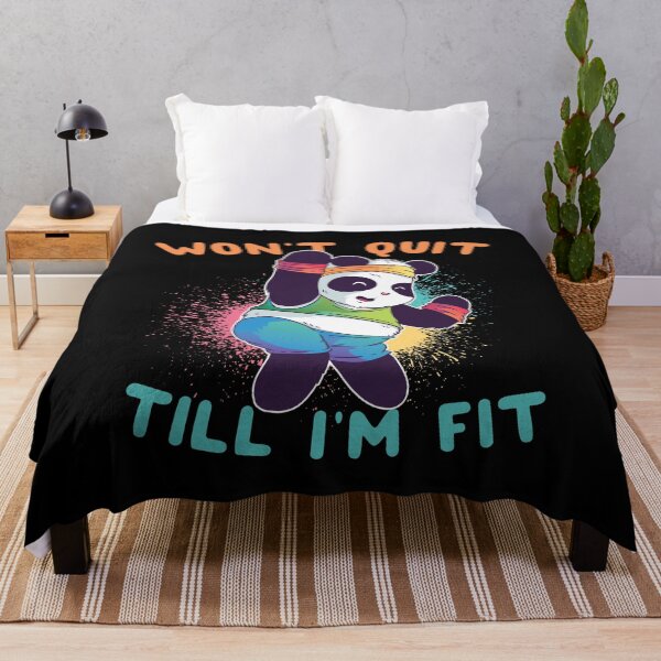 Item preview, Won't Quit Till I'm Fit Panda designed and sold by thingsandthings.