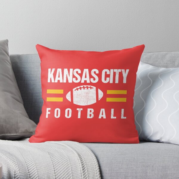 KC Kansas City Red Yellow Football Kingdom Kc 2020 Sports Fan Championship Classic Throw Pillow