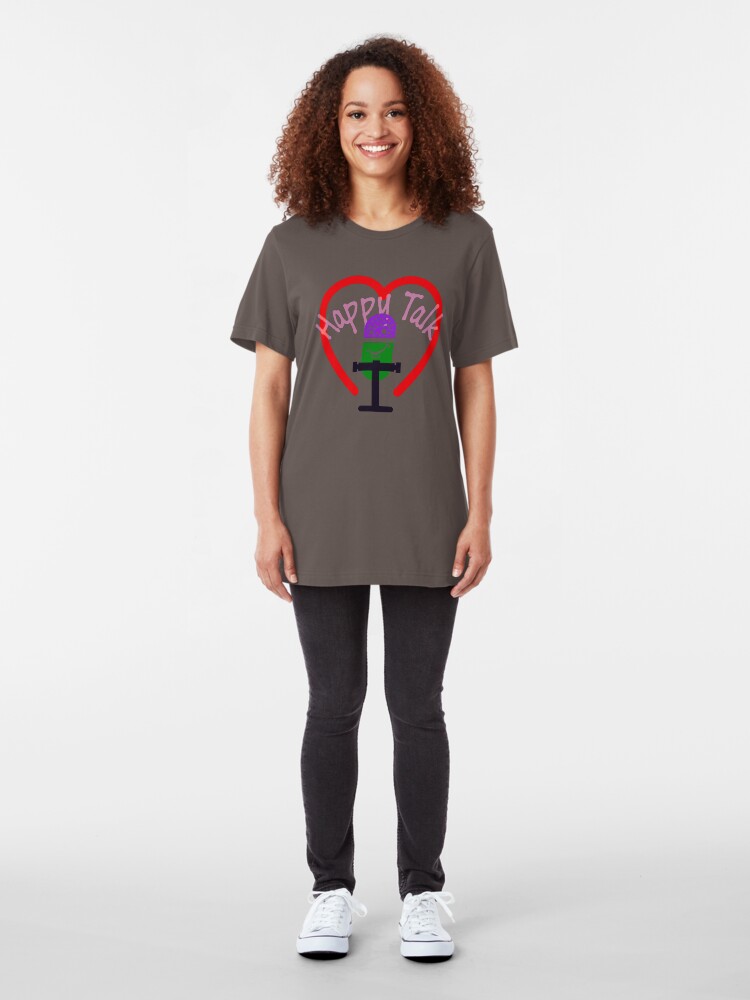 Alternate view of Happy Talk Microphone Heart Slim Fit T-Shirt