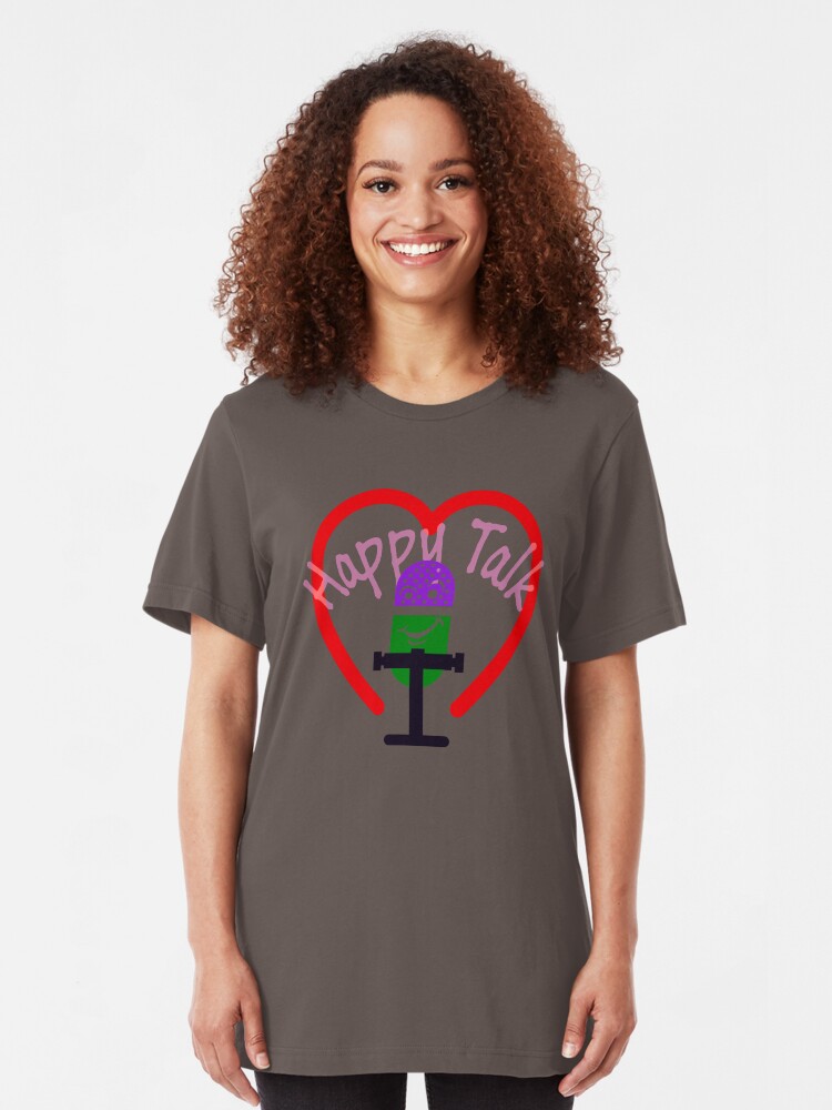 Alternate view of Happy Talk Microphone Heart Slim Fit T-Shirt