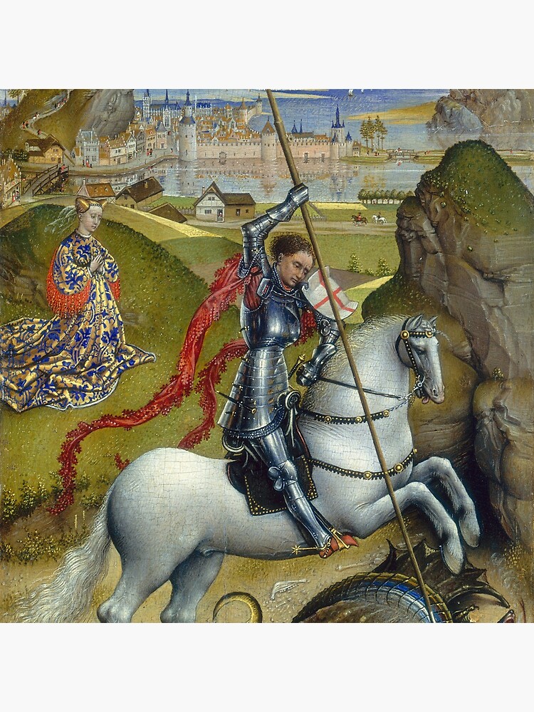 Saint George and the Dragon Oil Painting by Rogier van der Weyden by podartist
