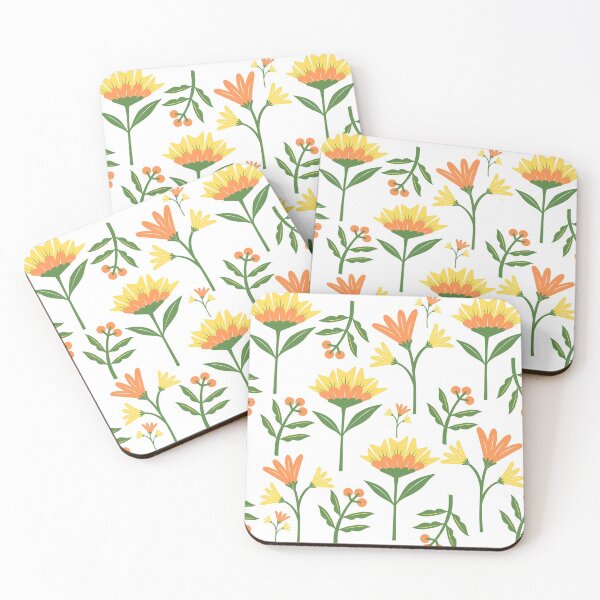 Item preview, Vintage Floral Orange Pattern designed and sold by Queen City  Craftworks.