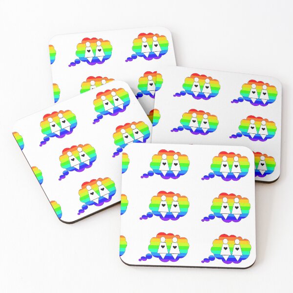Item preview, Girls couple women couple white heart transparent rainbow CSD true love designed and sold by Zwuck.