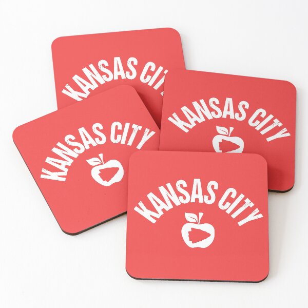 KC Face mask Kansas City facemask KC Kansas City School Teacher Kc Red Apple Arrowhead Design KC Kingdom 2020 Awesome Kansas City Teachers Gift Merchandise Coasters (Set of 4)