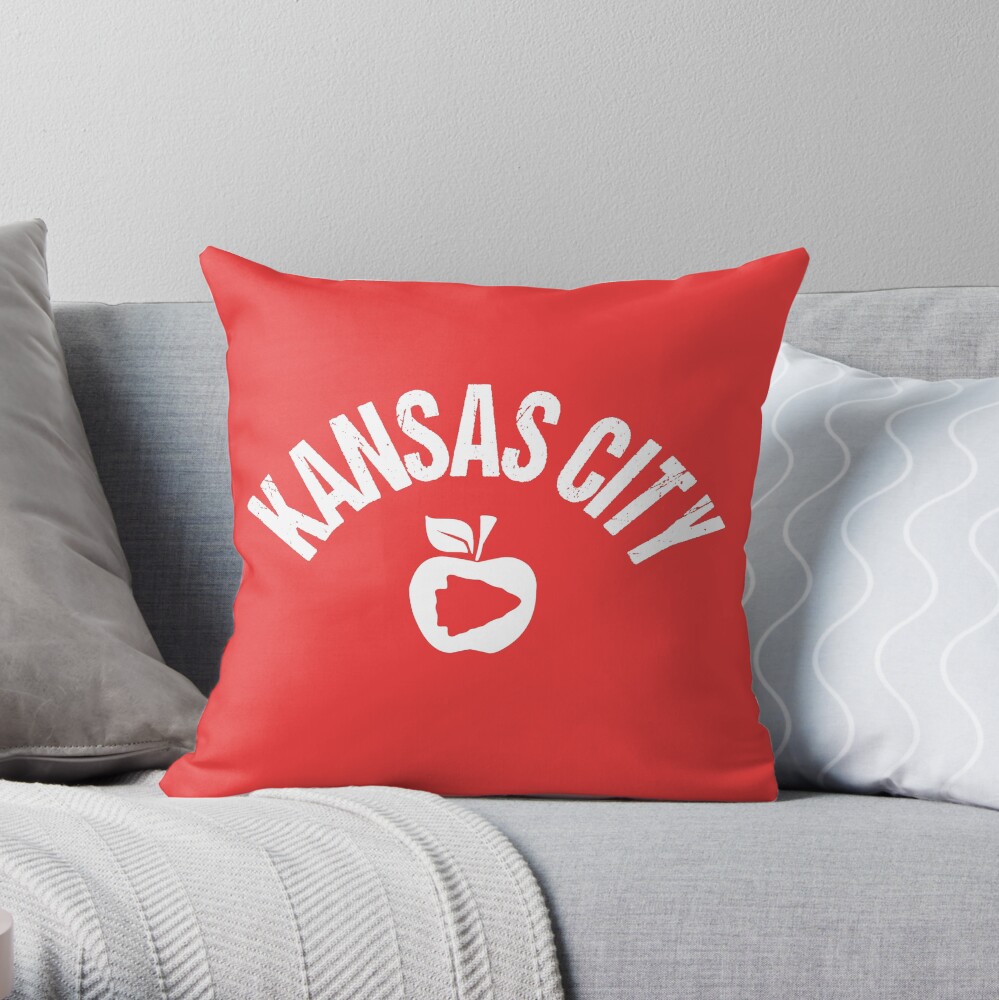 KC Face mask Kansas City facemask KC Kansas City School Teacher Kc Red Apple Arrowhead Design KC Kingdom 2020 Awesome Kansas City Teachers Gift Merchandise Throw Pillow