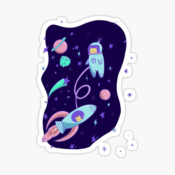 Cats in Space Sticker
