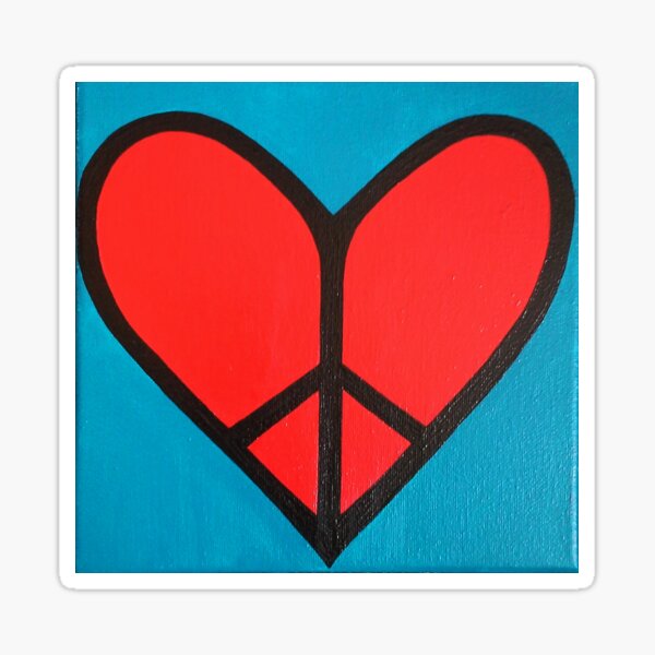 Peaceful Heart Sticker