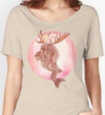 The Space Walrus On Moon Patrol. Women's Relaxed Fit T-Shirt