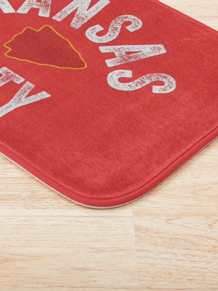 Alternate view of KC Football Tribal Kansas City football Vintage Red Arrowhead Kc Fan Kansas city Bath Mat