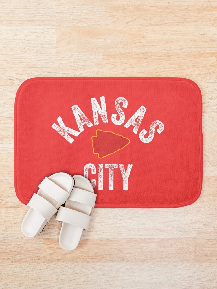 Alternate view of KC Football Tribal Kansas City football Vintage Red Arrowhead Kc Fan Kansas city Bath Mat