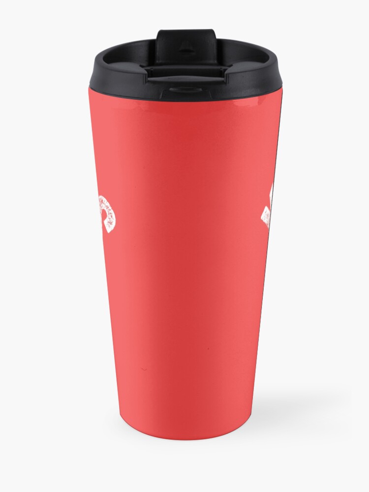 Alternate view of KC Football Tribal Kansas City football Vintage Red Arrowhead Kc Fan Kansas city Travel Mug