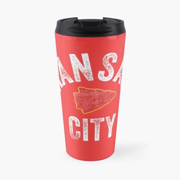 KC Football Tribal Kansas City football Vintage Red Arrowhead Kc Fan Kansas city Travel Mug