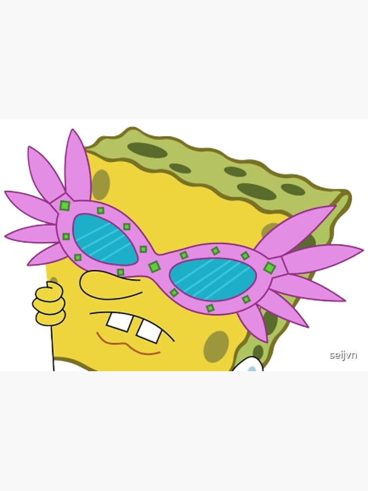 "Spongebob Sunglasses Meme (w/o Background)" Poster by ...