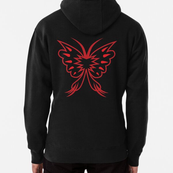 The Crimson Butterfly Pullover Hoodie