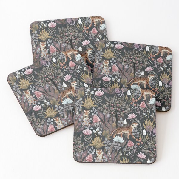 Moody jungle Coasters (Set of 4)
