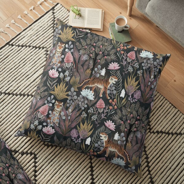 Moody jungle Floor Pillow