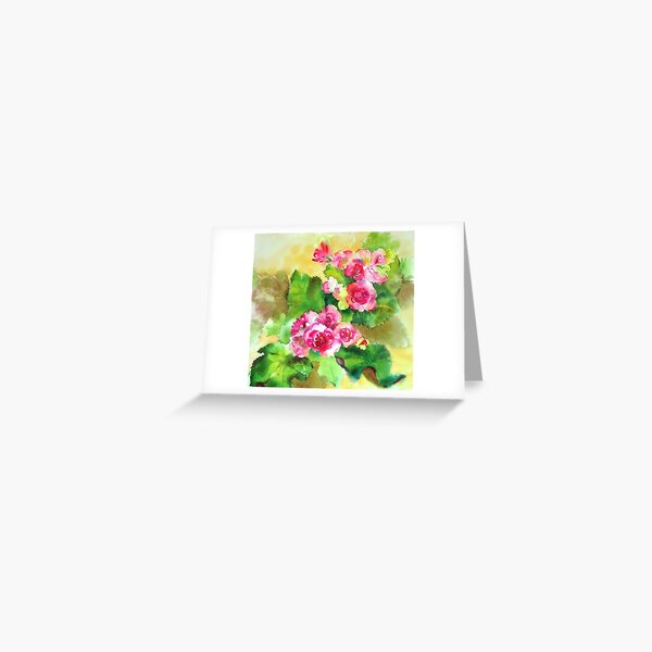 Begonia Greeting Card