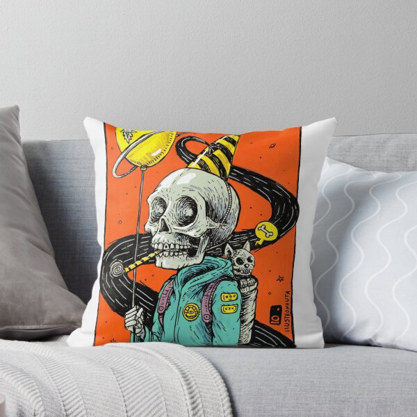 Item preview, happy skull designed and sold by Ilustronauta.