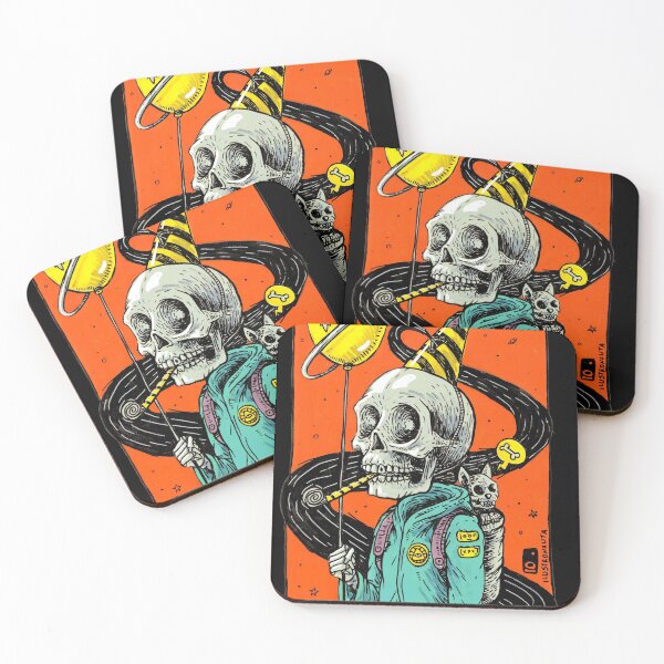 Item preview, happy skull designed and sold by Ilustronauta.