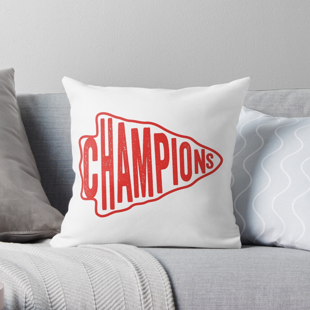 KC Face mask Kansas City facemask Champions KC Kansas City Red Kingdom Arrowhead 2020 KC Red Kingdom KC Champions Gear Throw Pillow