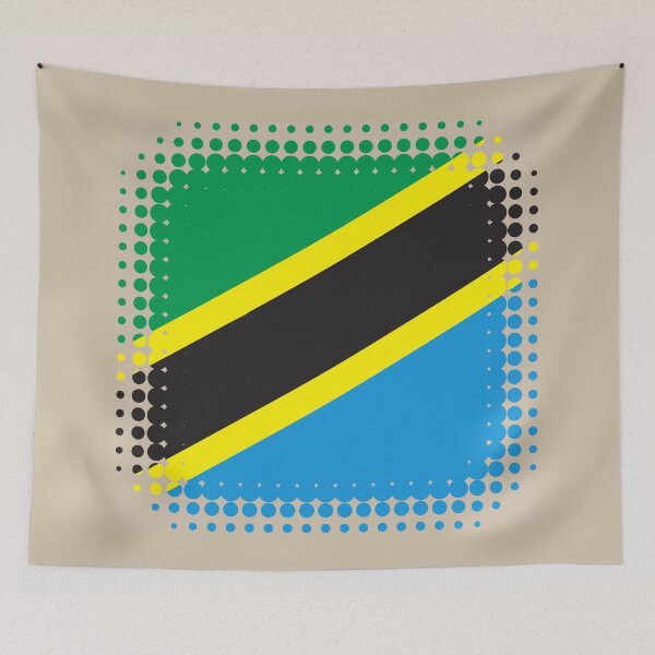 Item preview, Flag of Tanzania - Retro designed and sold by pixelinga.
