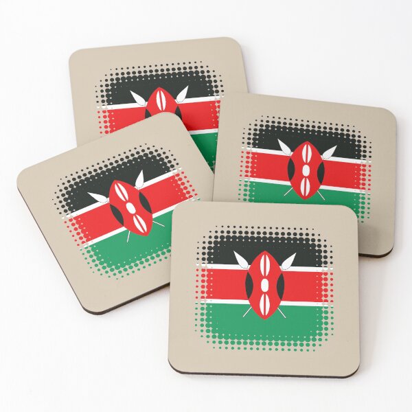Item preview, Flag of Kenya - Retro designed and sold by pixelinga.