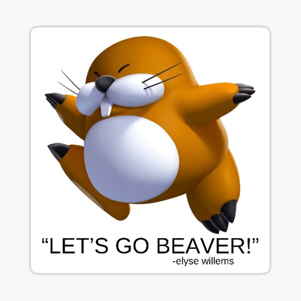 "beaver pride " Sticker by jeebdraws Redbubble