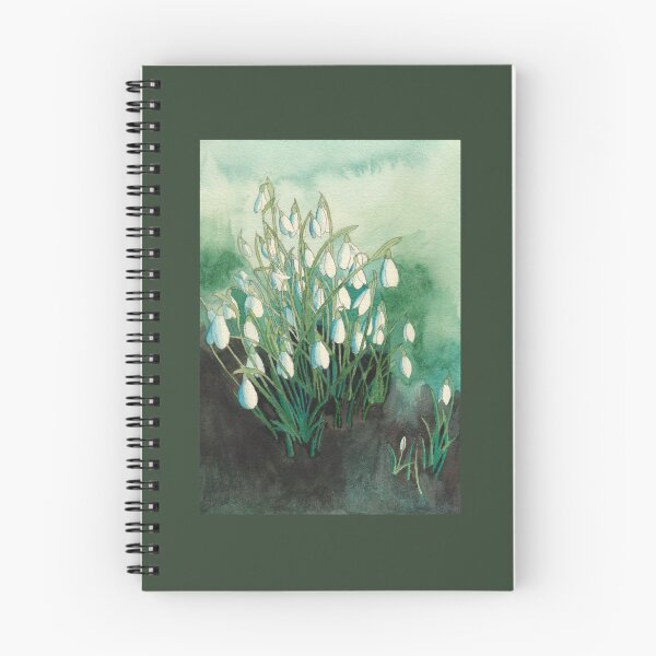 Item preview, white snowdrops original watercolour painting designed and sold by esvb.