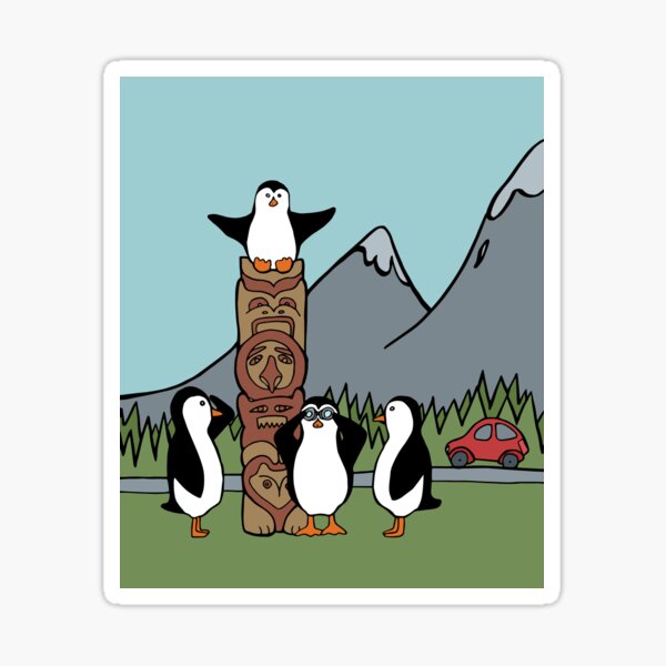 One of the Penguins Goes Missing, Oh Wait. Sticker
