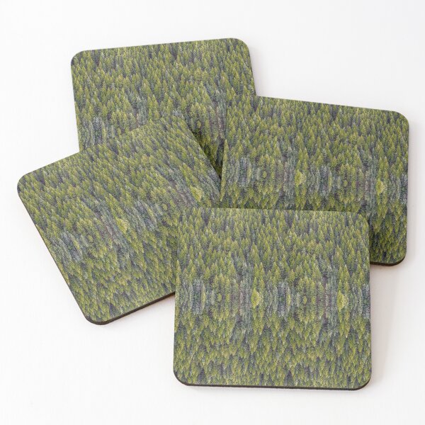 Forest | tree | green life | green pattern| forest pattern | Nature Coasters (Set of 4)