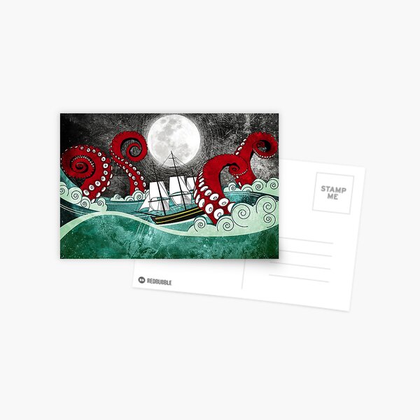 Kraken Attack Postcard